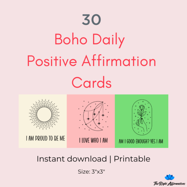 Boho Daily Positive Affirmation Cards Cover1