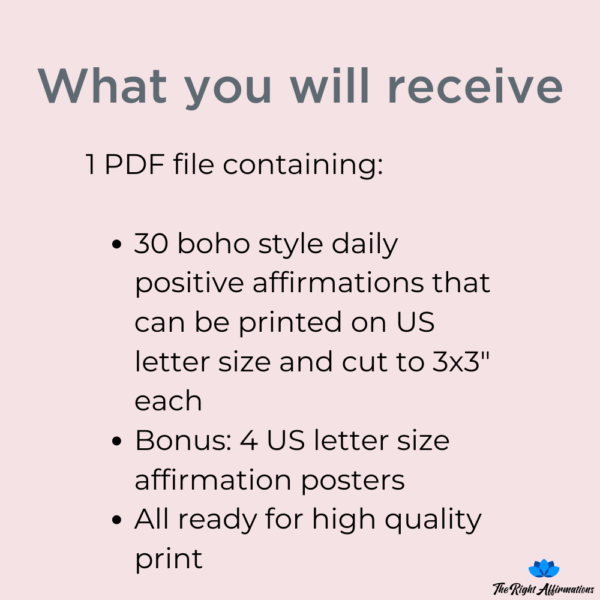 Boho Daily Positive Affirmation Cards Cover5