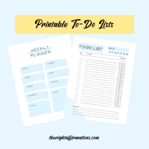 Printable Daily And Weekly To-Do Lists Planner Cover